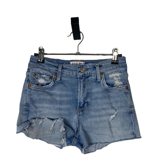Agolde Pants - Agolde denim cut off shorts